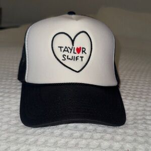 Taylor Swift Black & White Heart Logo Trucker Cap